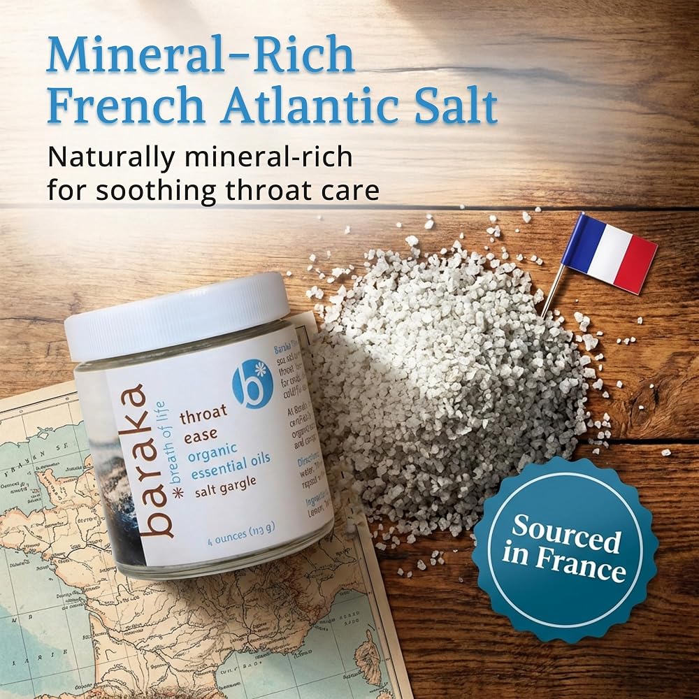 Baraka Throat Ease Sea Salt Gargle with Essential Oils - 4 oz - image 7