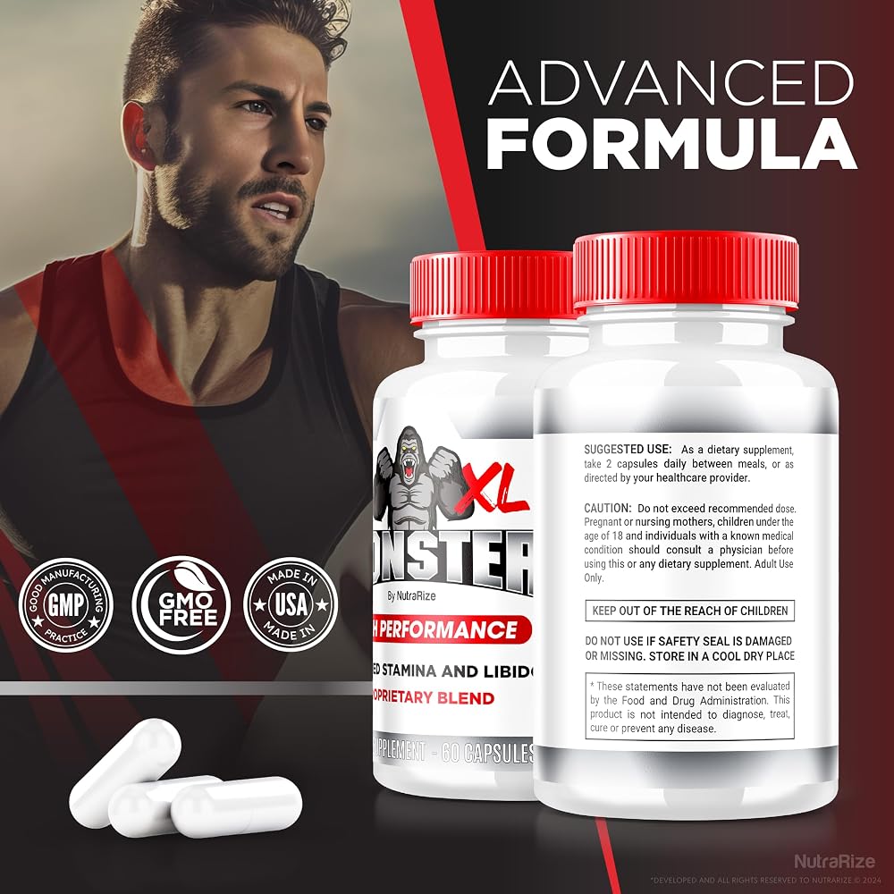 NutraRize Monster XL Capsules for Men - 120 Capsules - image 7