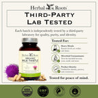 Herbal Roots Organic Milk Thistle Capsules Liver Support - 60 Vegan Capsules - image 5
