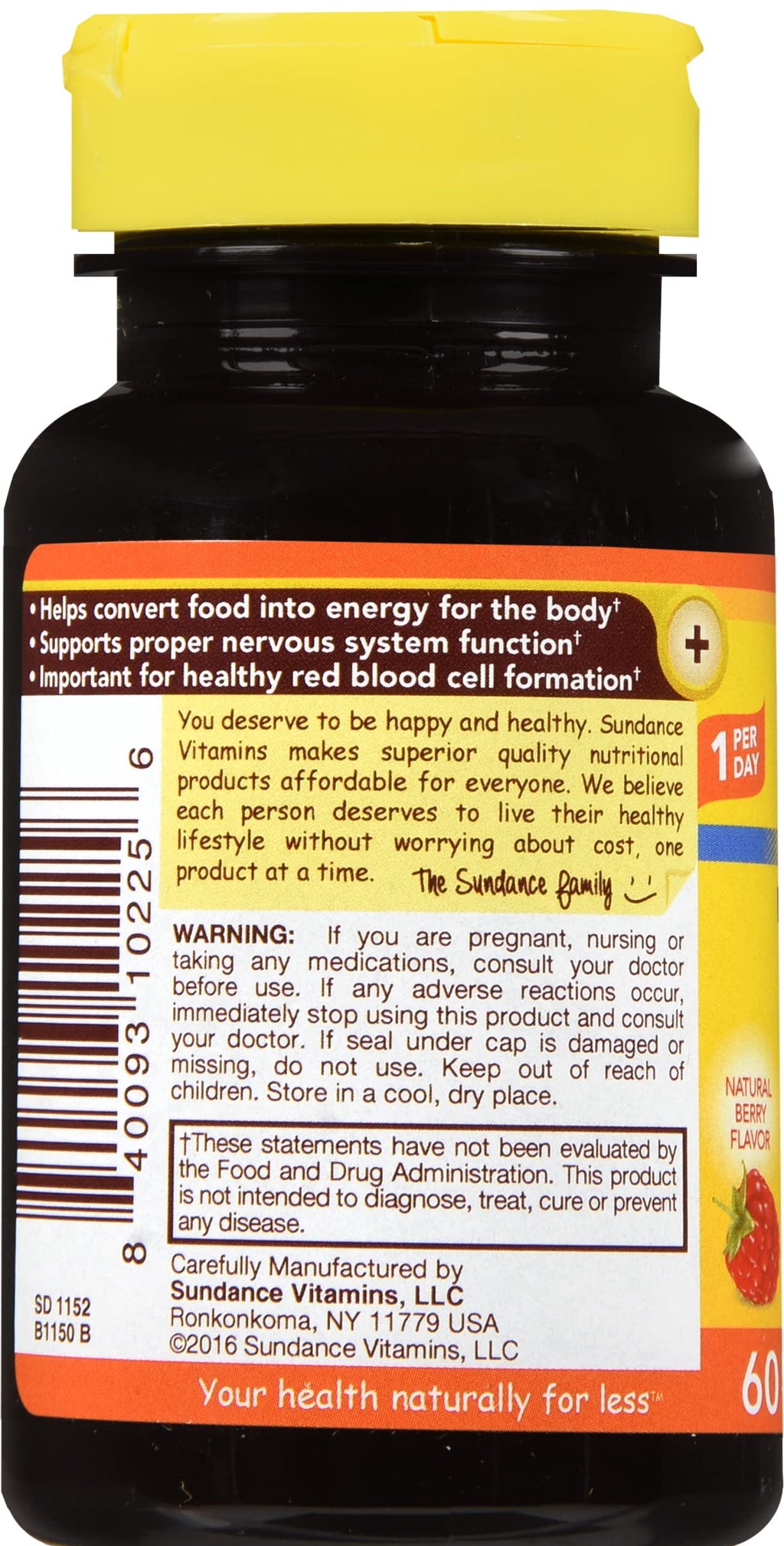 Sundance Vitamin B-12 1000 mcg Fast Dissolve Tablets - 120 Count - image 2