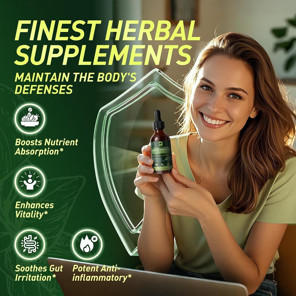 B BEWORTHS B BEWOTHS Oregano Oil Drops, 80% Carvacrol