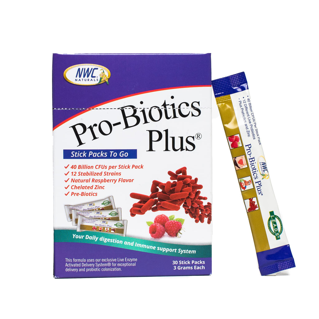NWC Naturals Pro-Biotics Plus Powder Stick Packs 40 Billion CFU - 30 Count