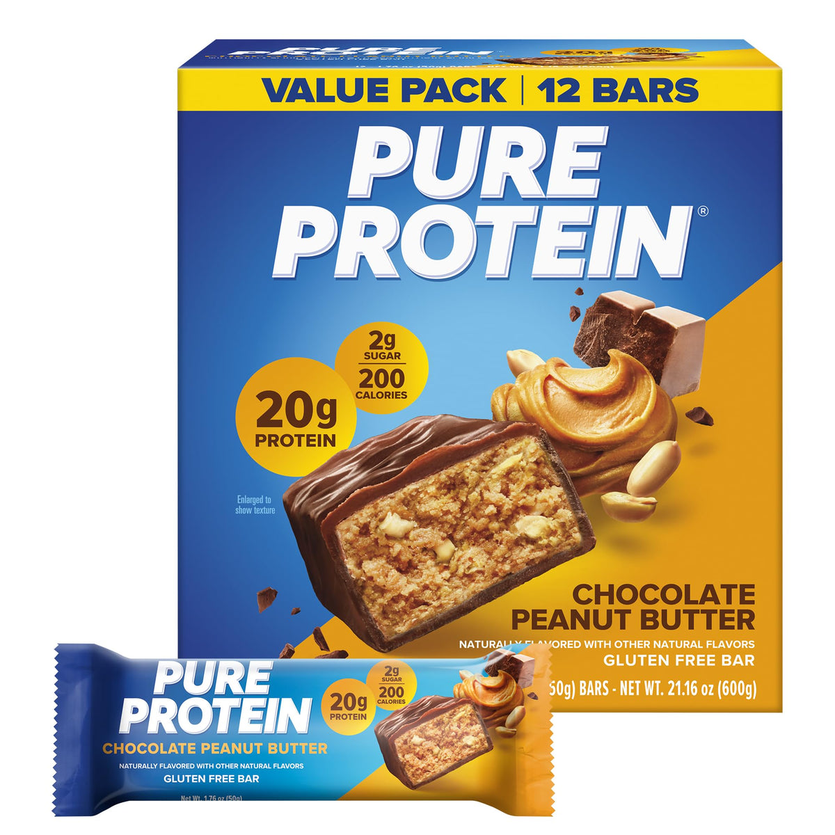 Pure Protein Bars, High Protein, Nutritious Snacks to Support Energy