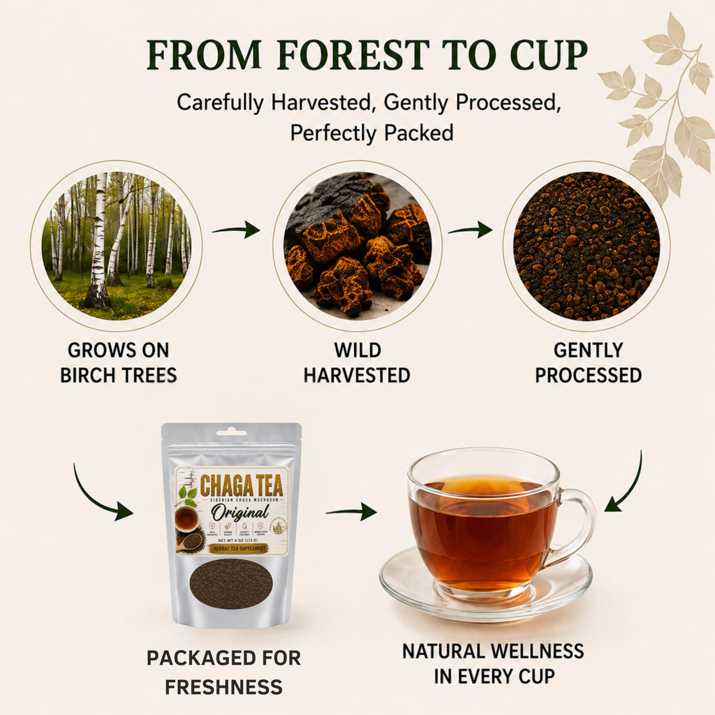 ChagaTeaShop Siberian Chaga Mushroom Loose Tea Caffeine Free Natural