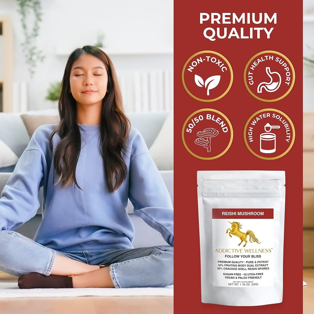 Addictive Wellness Reishi Mushroom + Spores Powder - 50g - image 5
