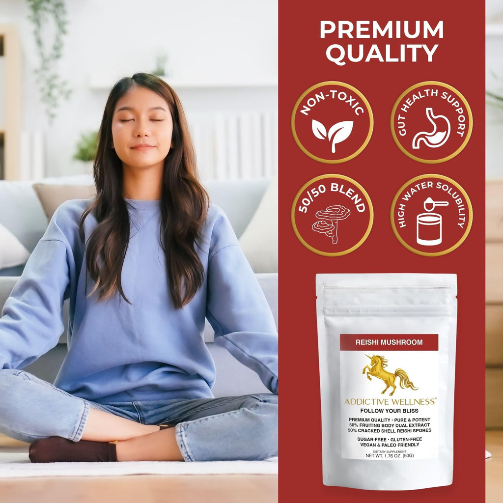 Addictive Wellness Reishi Mushroom + Spores Powder - 50g - image 5