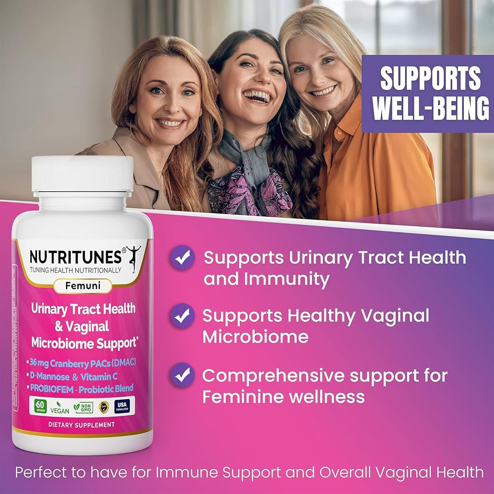 Nutritunes Femuni UTH Urinary Tract Health Supplement - 60 Capsules - image 4