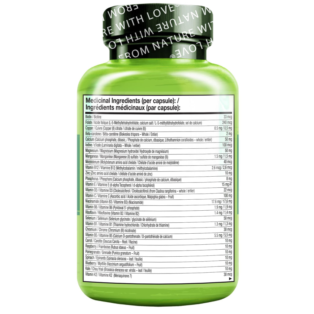 NATURELO Multivitamin for Men - One Daily, 60 Vegetarian Capsules