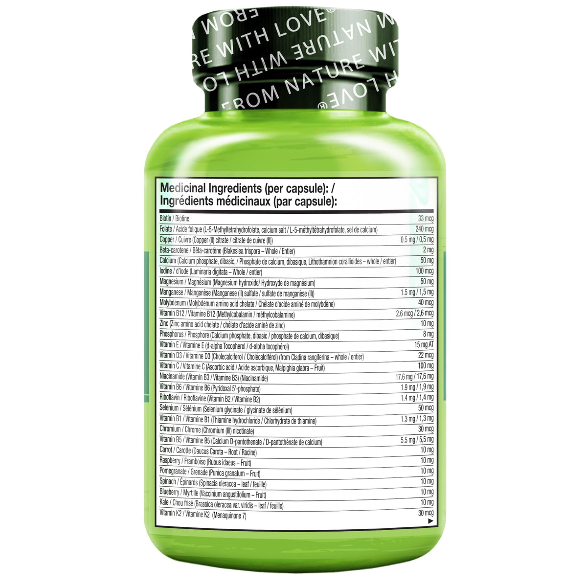 NATURELO Multivitamin for Men - One Daily, 60 Vegetarian Capsules
