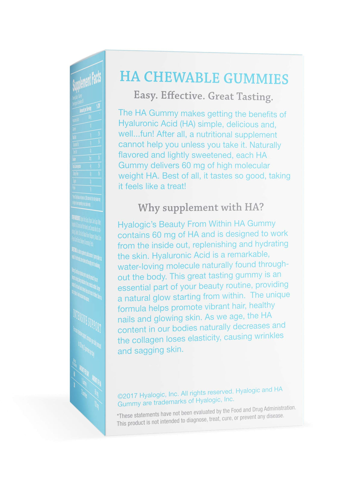 Hyalogic Beauty from Within Hyaluronic Acid Gummies - 60 Gummies - image 2