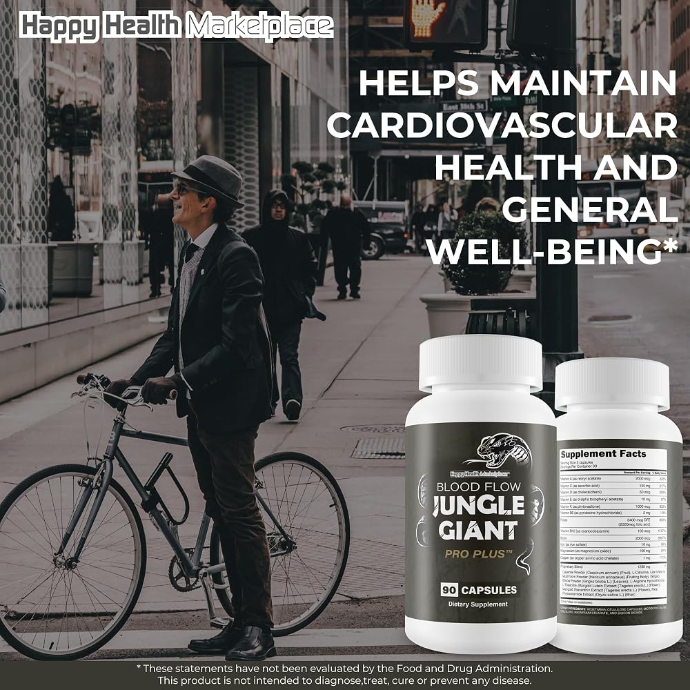 Happy Health Marketplace Blood Flow Jungle Giant Pro Plus - 90 Capsules - image 5