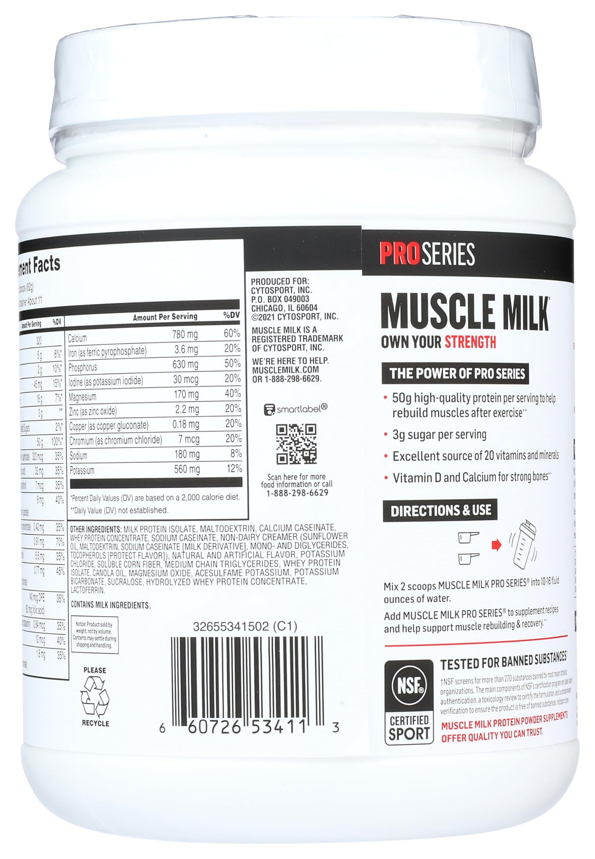 Muscle Milk Pro Series Whey Protein Powder Intense Vanilla - 2 Pounds - image 2