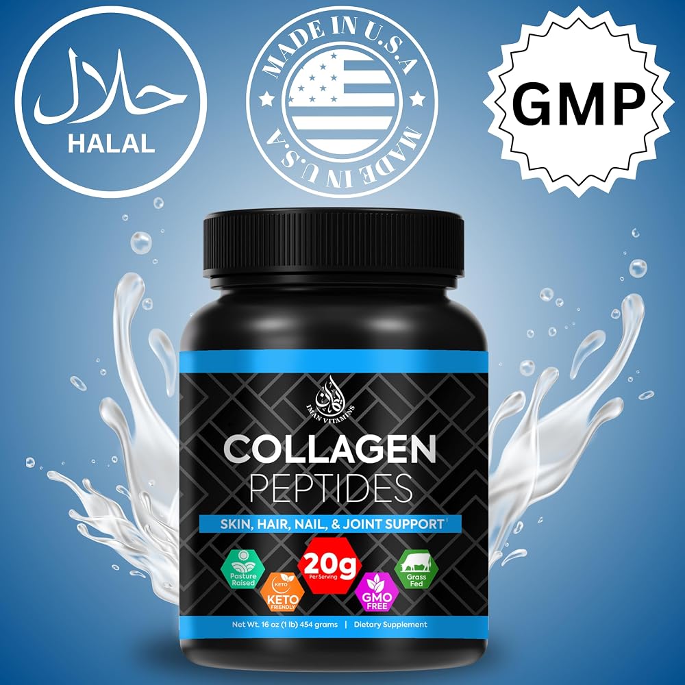 Iman Vitamins Halal Collagen Peptides Powder - 1 lb - image 3