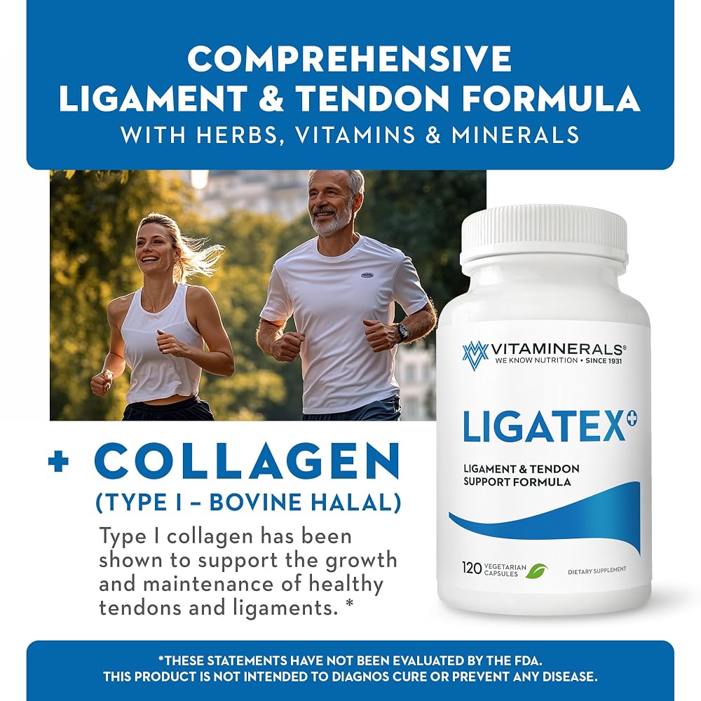 Vitaminerals 18 Ligatex Plus Ligament & Tendon Support - 120 Vegetarian Capsules - image 5