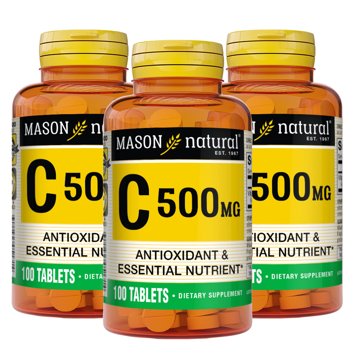 MASON NATURAL Vitamin C 500 mg Immune Support - 300 Tablets