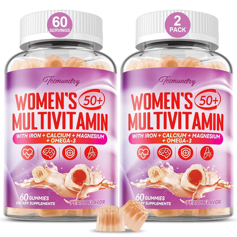 Tcemundry Multivitamin Gummies for Women 50 Plus - with Omega 3