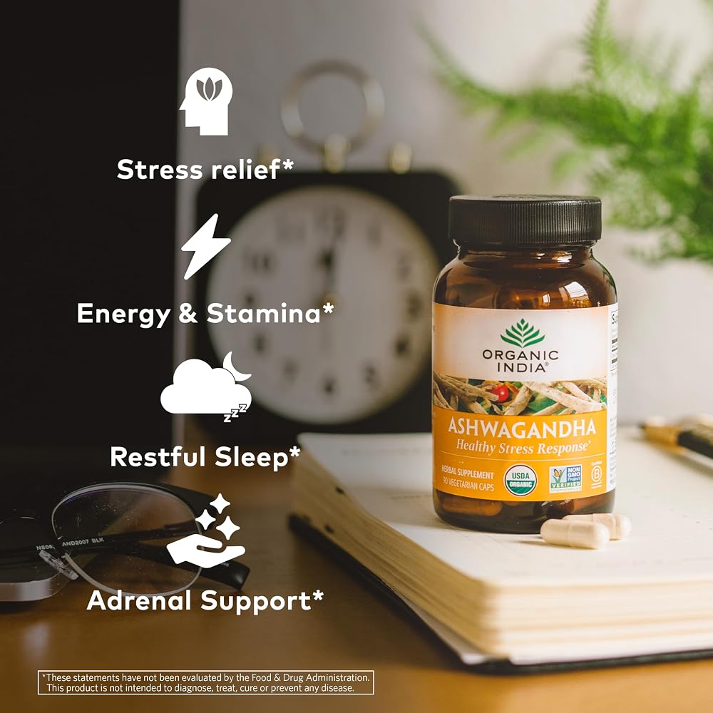 ORGANIC INDIA Ashwagandha Capsules for Stress Relief - 180 Capsules - image 5