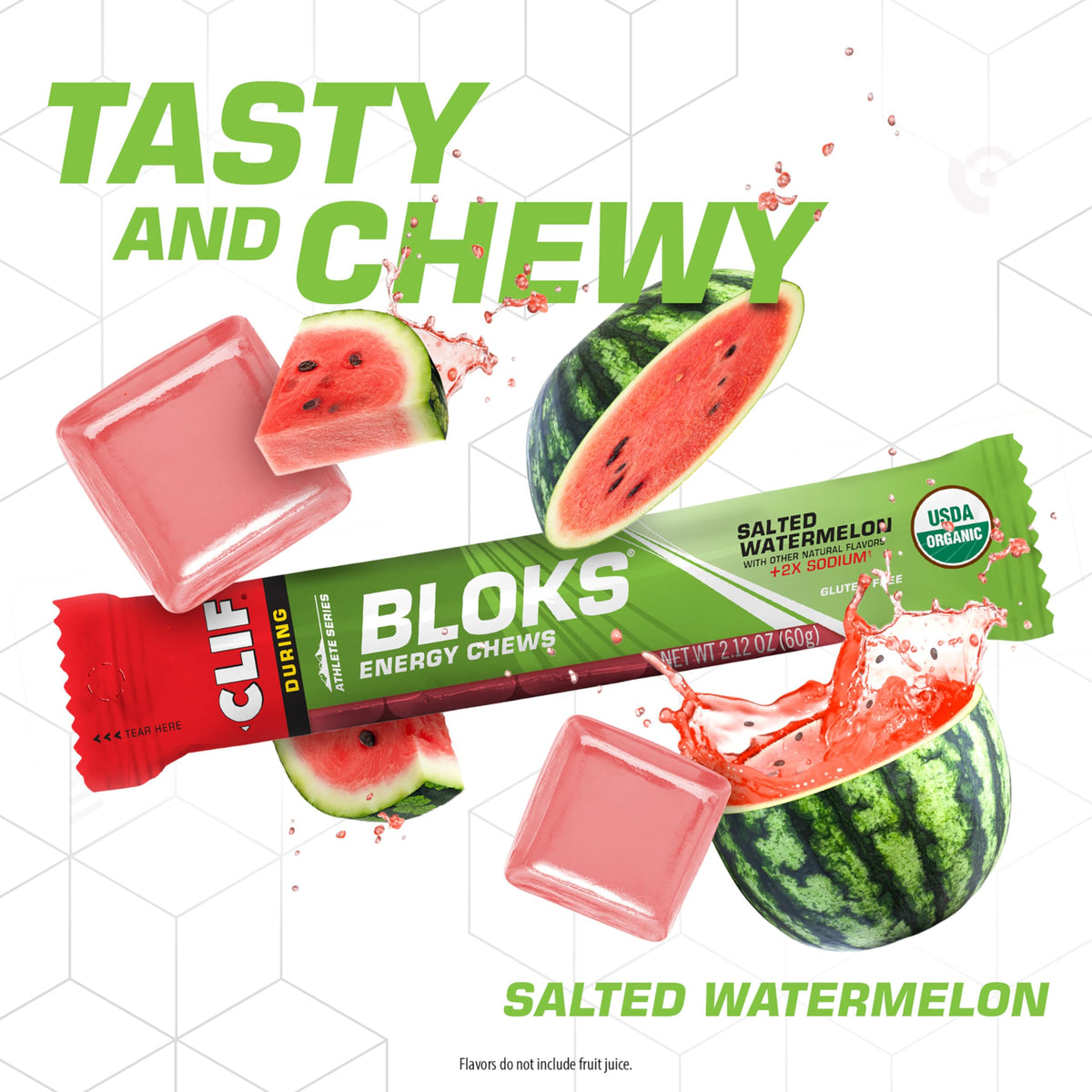 CLIF Bar BLOKS Energy Chews Salted Watermelon 2X Sodium - 18 Packs - image 4