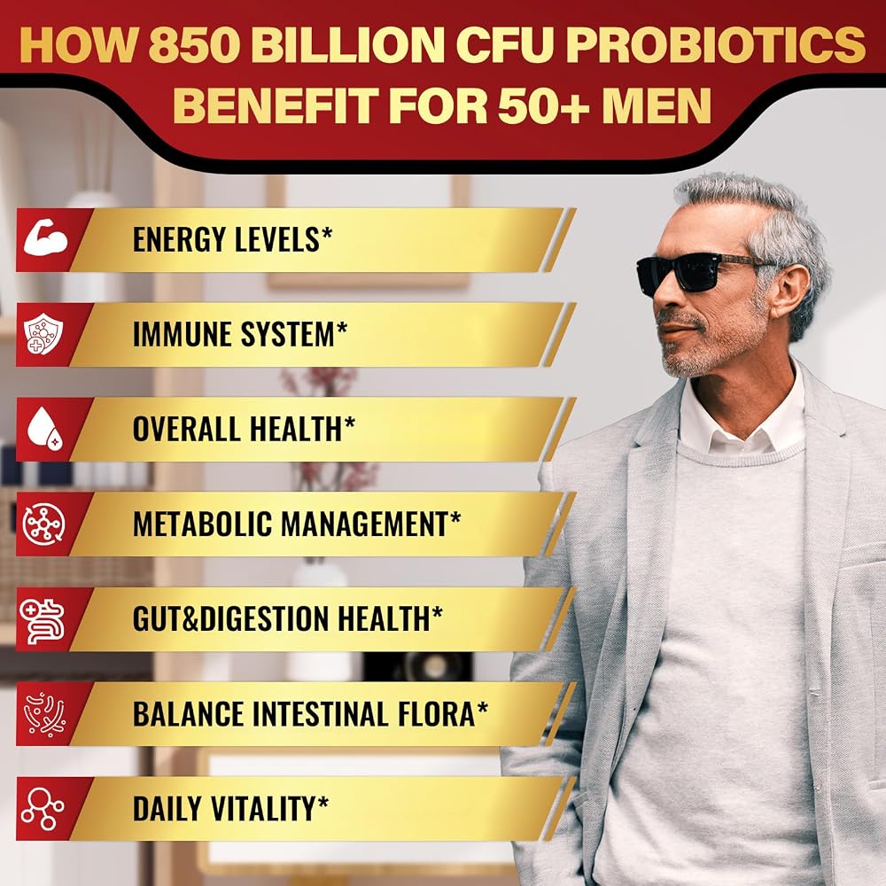 Zanleuds Probiotics for Men for Gut & Digestive Health