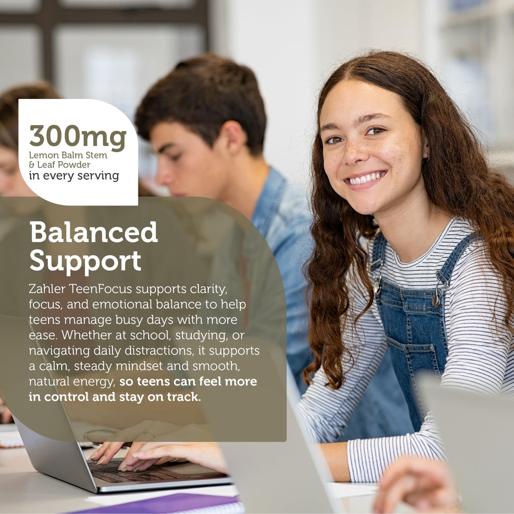 Zahler TeenFocus Advanced Formula for Focus & Concentration - 90 Capsules - image 3