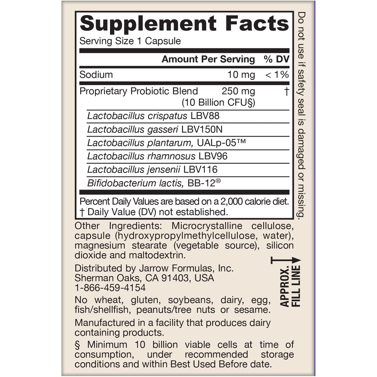 Jarrow Formulas Fem-Dophilus Advanced Vaginal & Digestive Probiotics