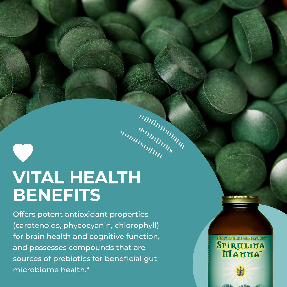 HEALTHFORCE SUPERFOODS Spirulina Manna - 450 Vegan Capsules - image 5