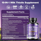 MEGNETA Milk Thistle Supplement for Liver Health - 60 Capsules - image 3