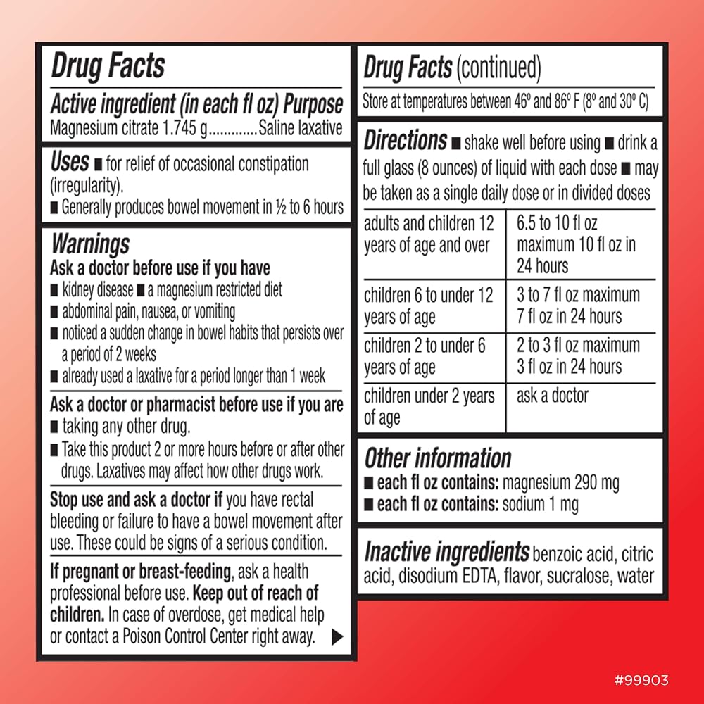 Quality Choice Magnesium Citrate Oral Solution Cherry - 10 Fl Oz - image 4