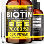Super Natural Goods Liquid Biotin & Collagen 70,000mcg Hair Growth Vitamin - 4oz