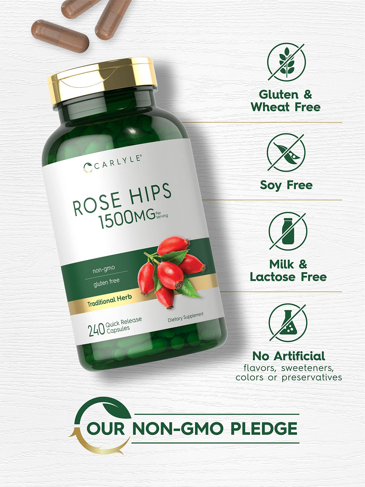 Carlyle Rose Hips 1500mg - 240 Capsules - image 4