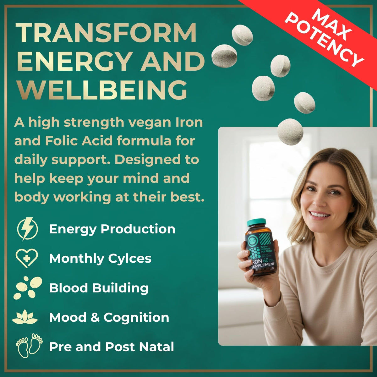 WILD FUEL Iron Supplement for Women with Folic Acid Parent