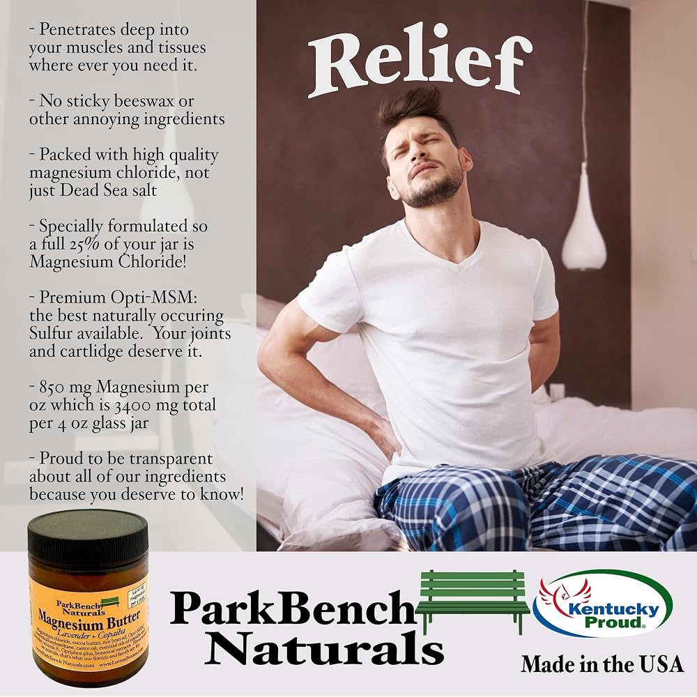 Generic Park Bench Naturals Magnesium Butter Topical Cream - 4 oz - image 2