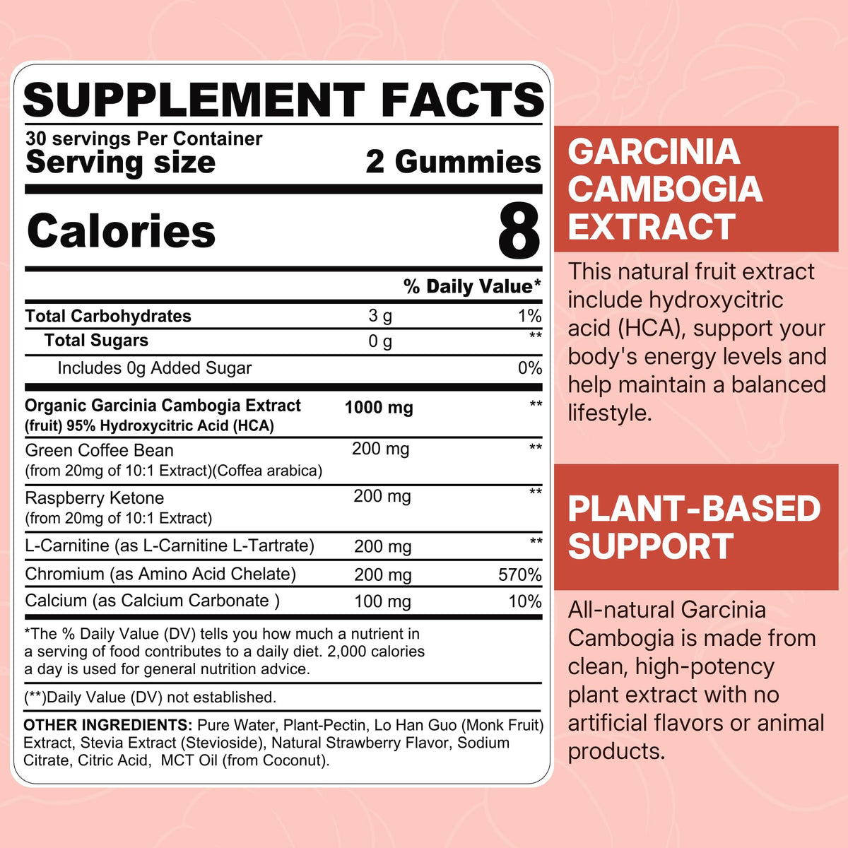 NEVISS Garcinia Cambogia Gummies 1000mg with L-Carnitine - 60 Gummies - image 2