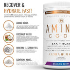 Ultra Human Amino Code EAA BCAA Powder Dragonberry - 40 Servings - image 4