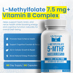 LifeStrength L-Methylfolate 7.5mg + B Complex - 60 Capsules - image 4