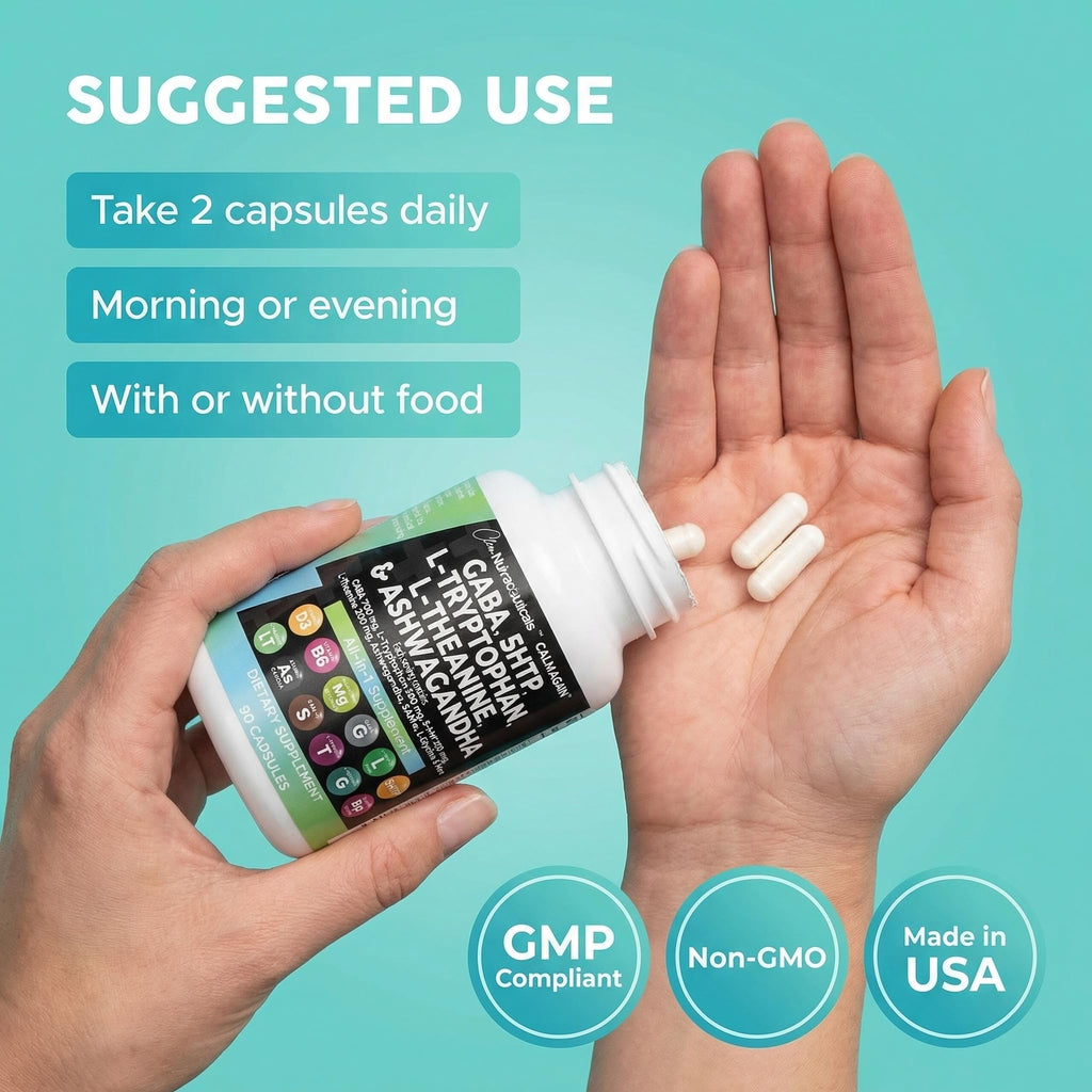 Clean Nutraceuticals GABA 750mg 5-HTP 200mg Mood Support - 90 Capsules - image 6