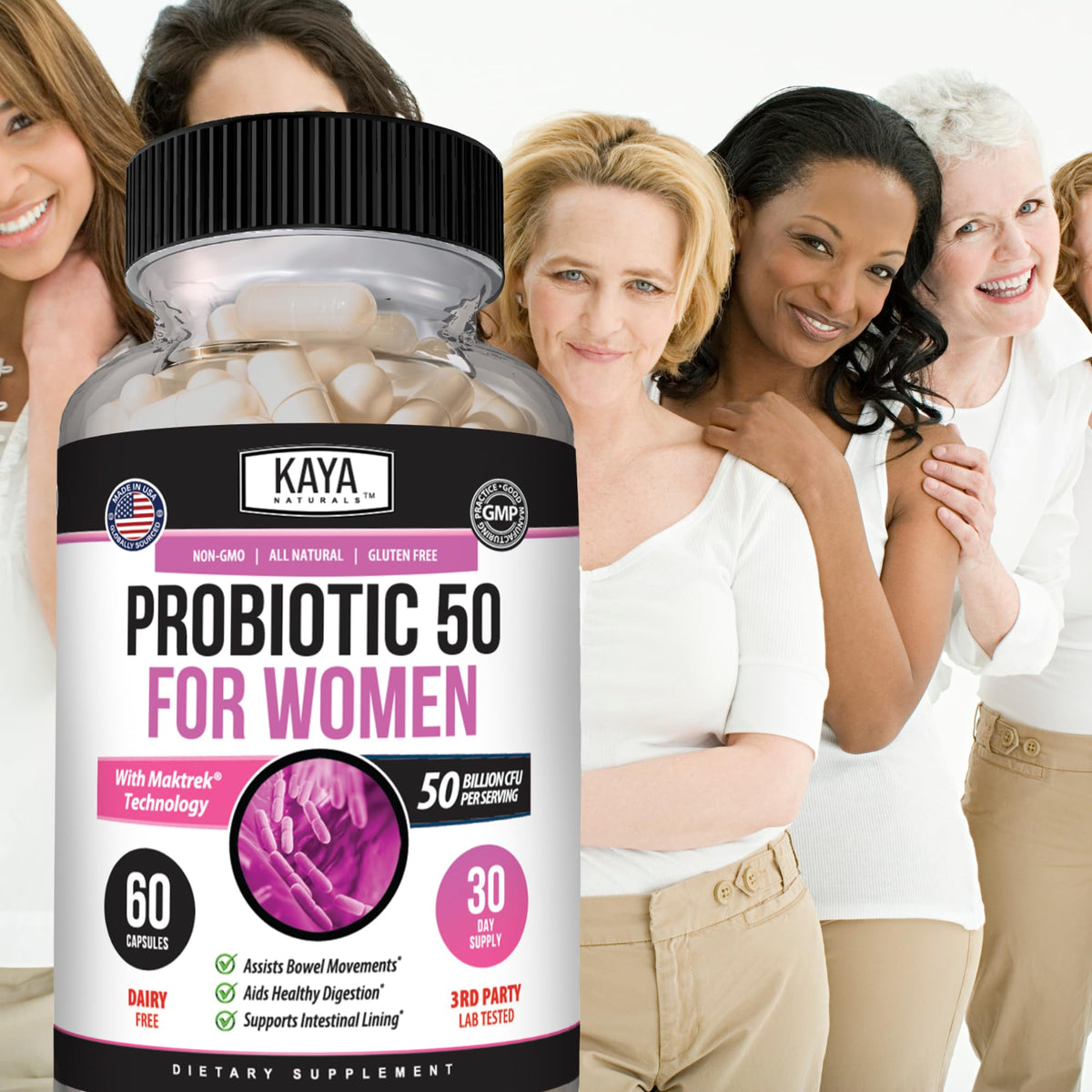 Kaya Naturals Womens Probiotic 50 Billion CFU