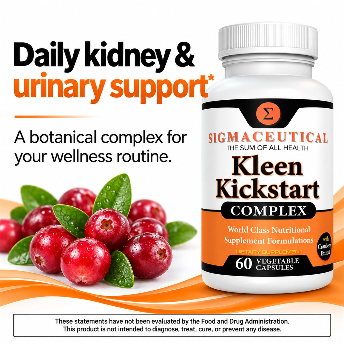 Sigmaceutical Kidney Cleanse & Urinary Support Cranberry Pills - 60 Capsules - image 2