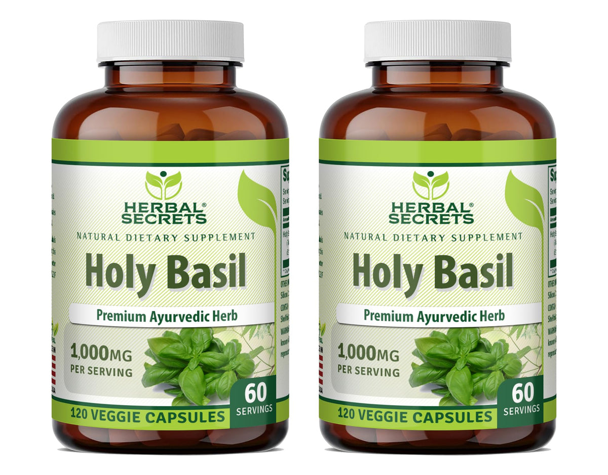 Herbal Secrets Holy Basil 1000 Mg Supplement - 240 Capsules