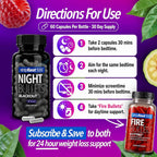 Stripfast5000 Night Bullets Stim-Free Nighttime Fat Burner - 60 Capsules - image 5