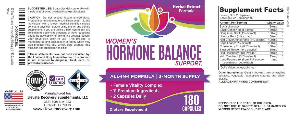 Elevate Recovery Women's Hormone Support 11-in-1 - 180 Capsules - image 8