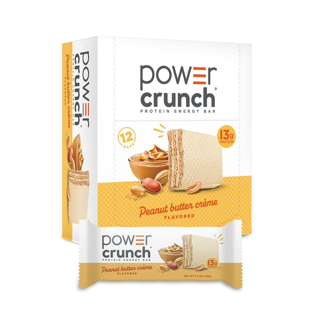 Power Crunch Peanut Butter Protein Bars - 12 Count