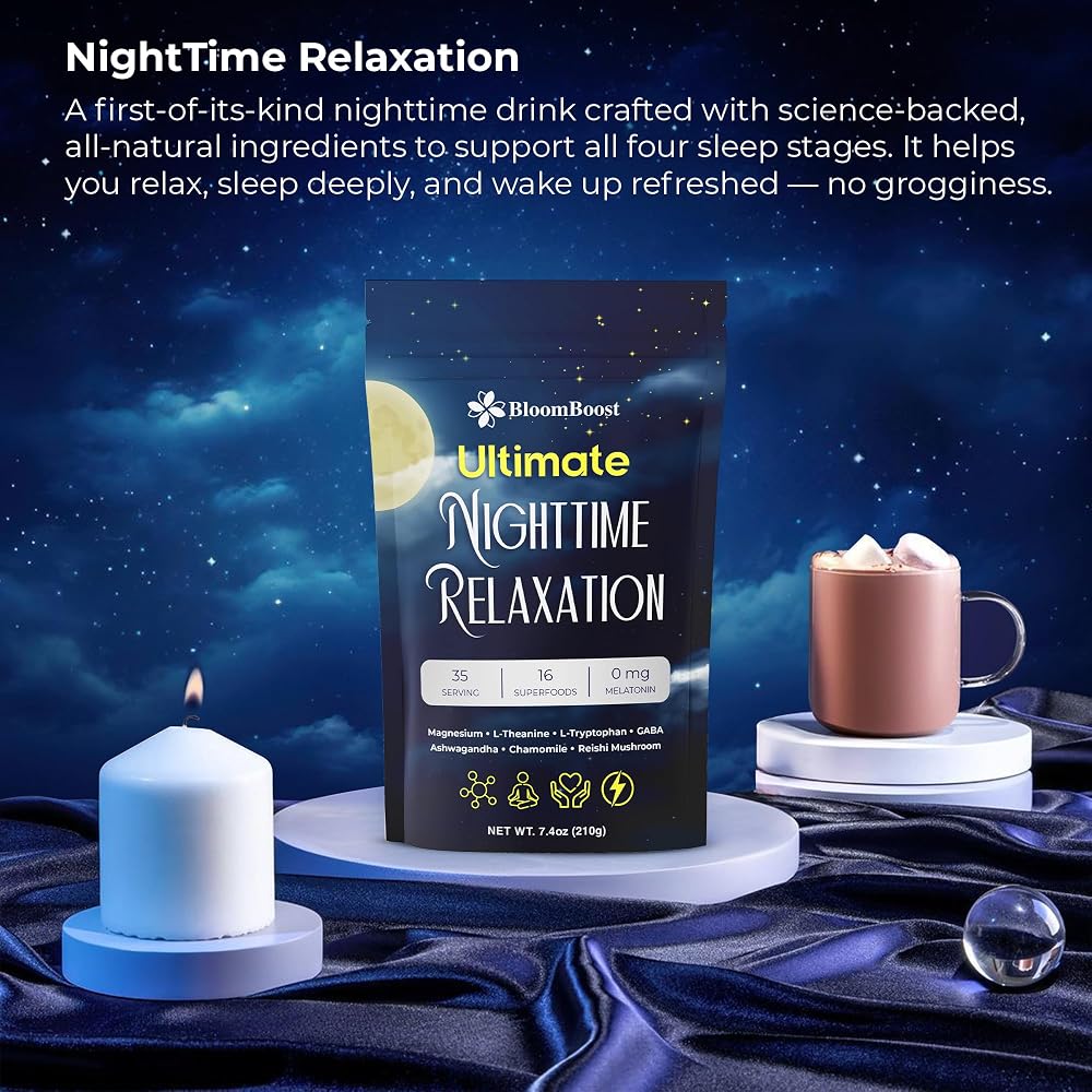 BloomBoost Magnesium Glycinate Powder for Evening Wind-Down - 7.4 oz - image 3