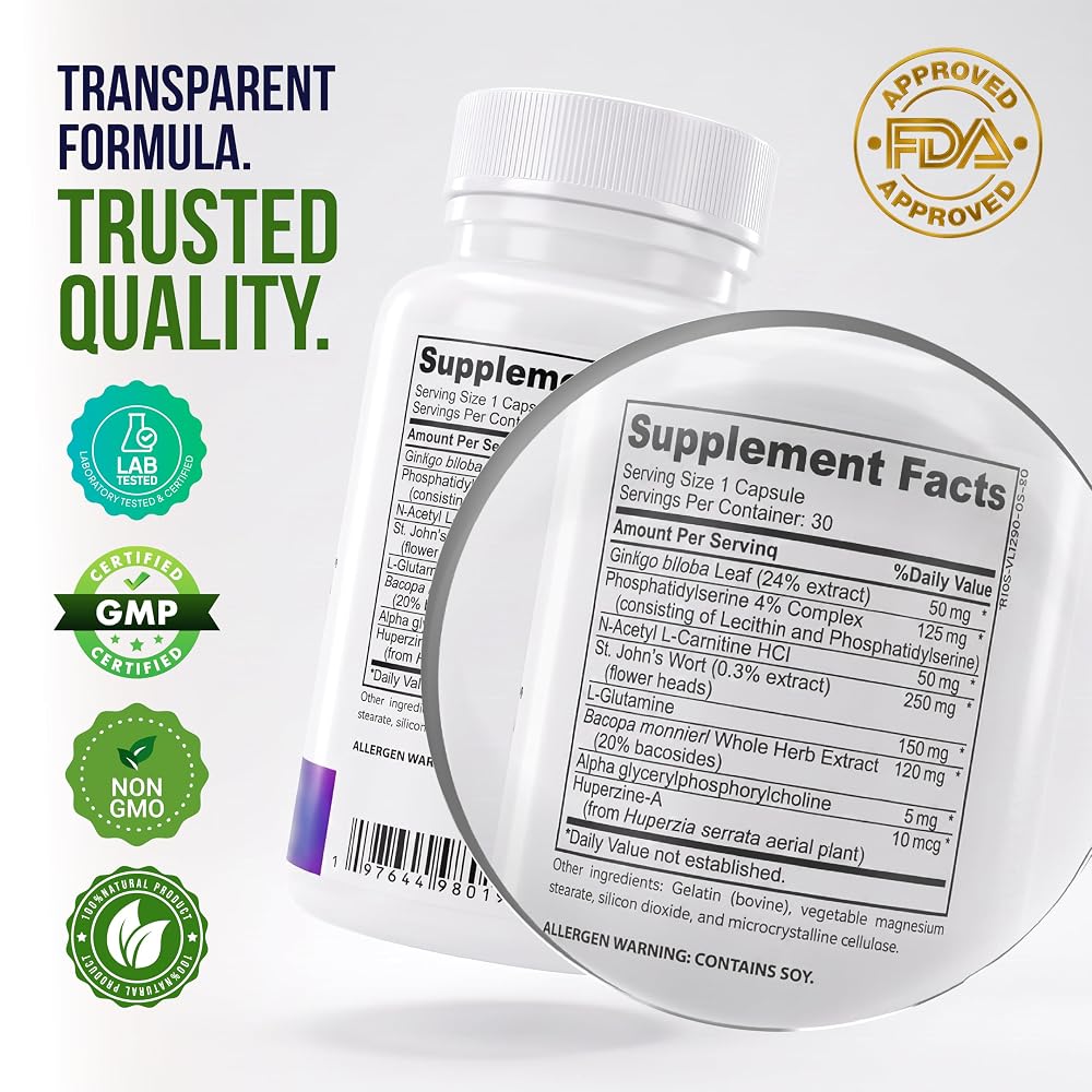 2nd Springs Brain Supplements for Memory and Focus - 30 Capsules - image 2