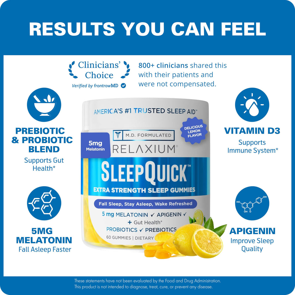 Relaxium SleepQuick Melatonin Gummies 5 mg - 60 Count - image 5