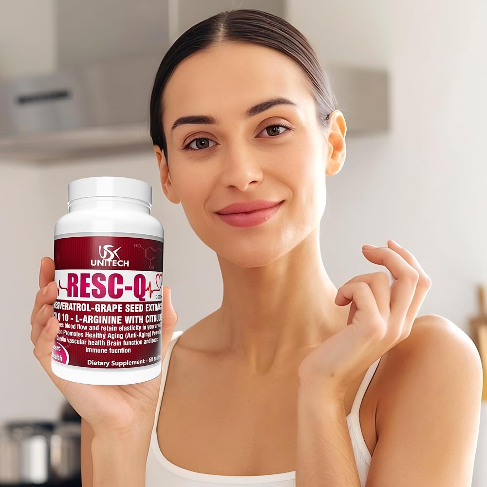 USK RESC-Q Resveratrol & L-Arginine Antioxidant - 60 Tablets - image 5