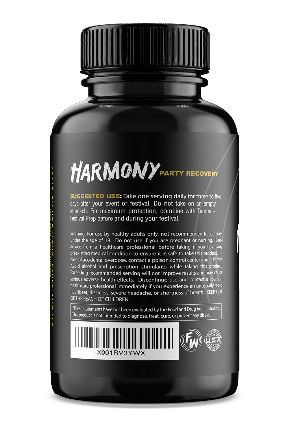 Festival Wellness Harmony Festival Recovery Supplement - 60 Capsules - image 3