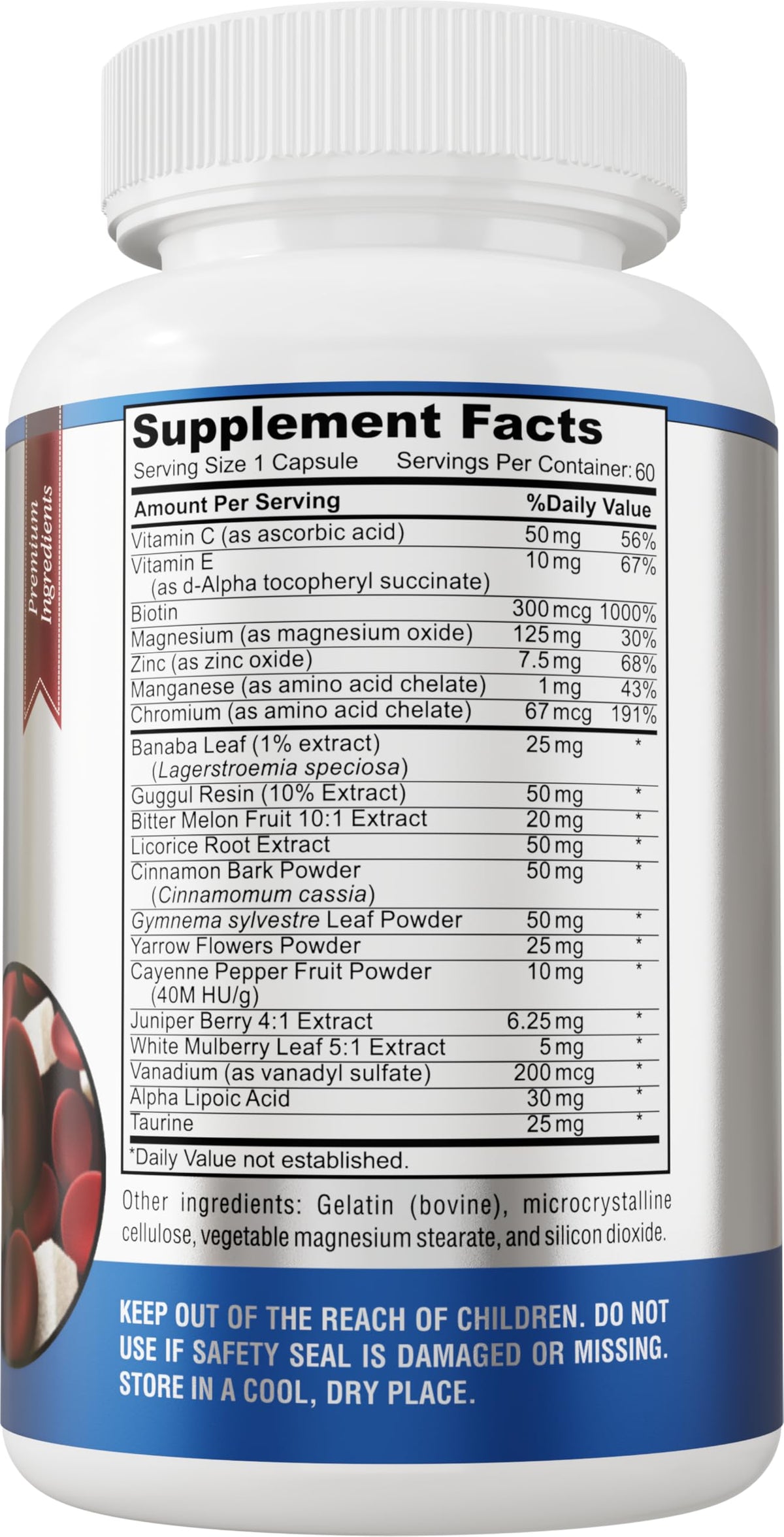 YUMMYVITE Sugar Support Supplement with Cinnamon & Chromium - 60 Capsules - image 5