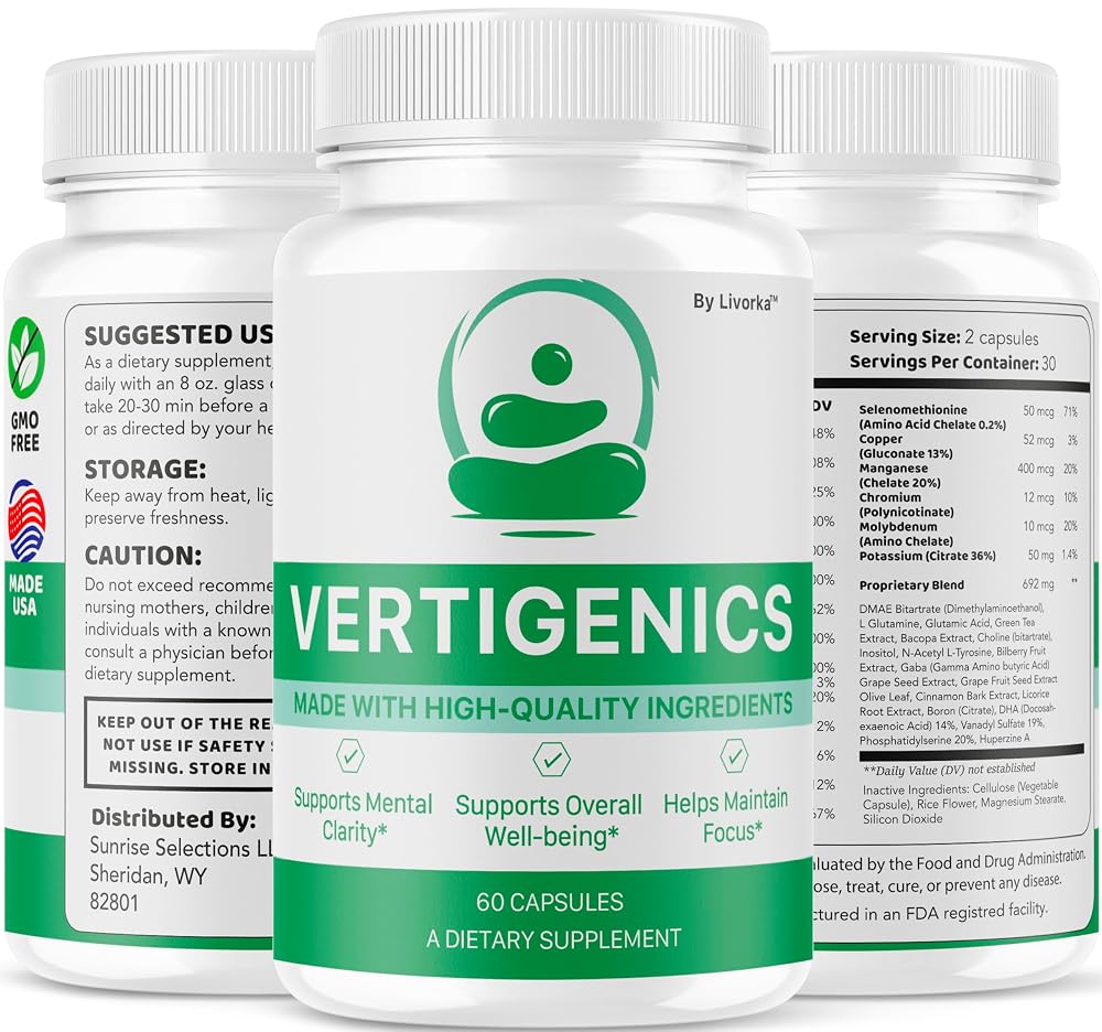 LIVORKA Vertigenics Advanced Formula Brain Health Support - 120 Capsules - image 5