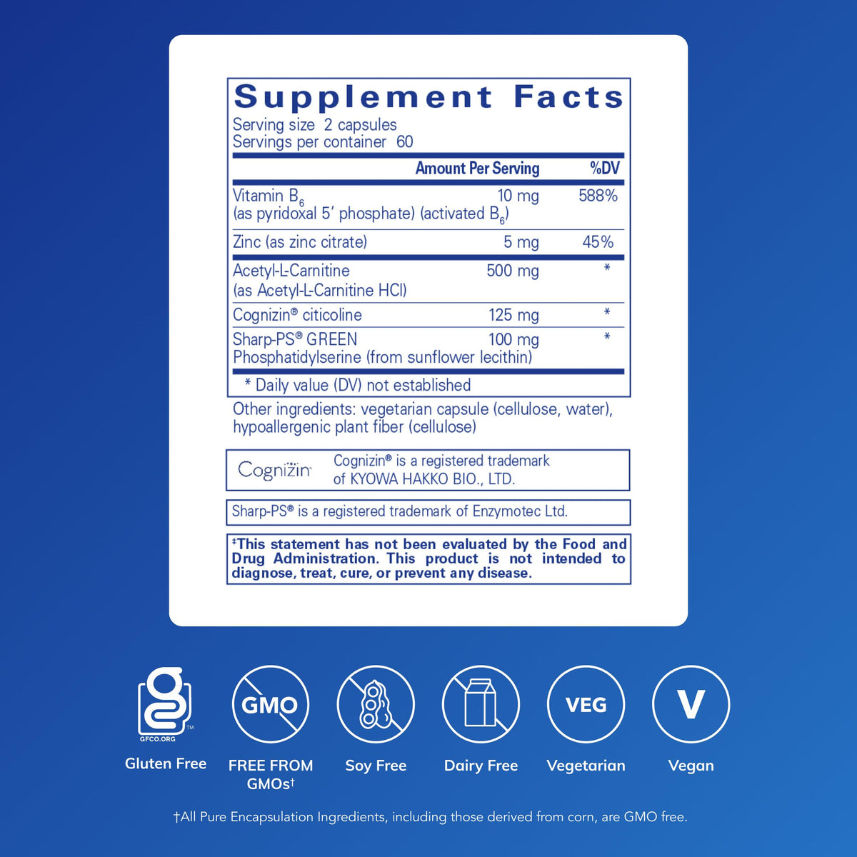 Pure Encapsulations CogniPhos Brain Support - 120 Capsules - image 2